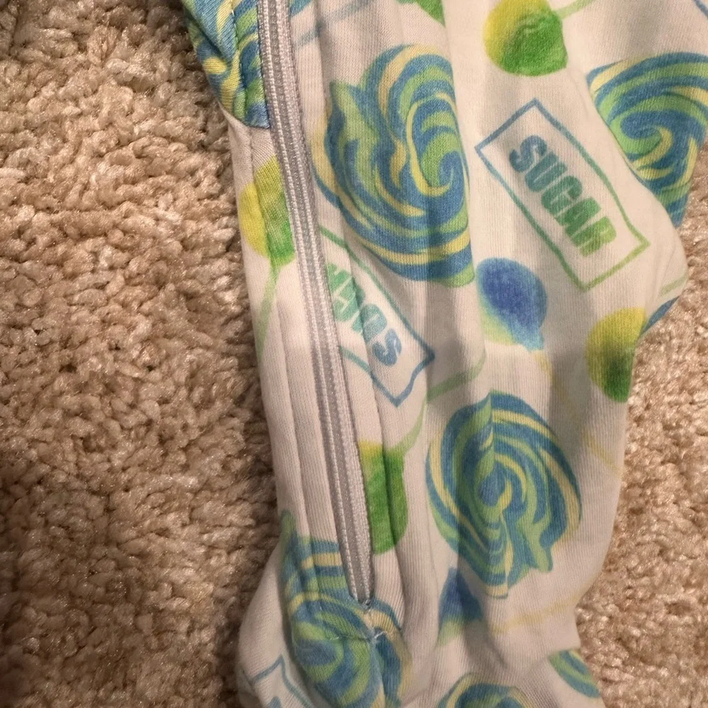 Designer LIMITED EDITION! Noomie x Robyn Blair Footie Pajamas - blue lollipop
